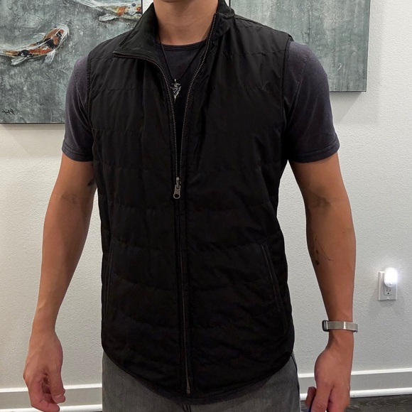 Overland Reversible Suede Vest - Men's Small - Black - Picture 1 of 5
